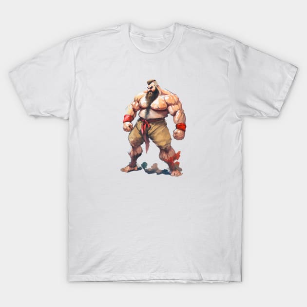 Zangief Watercolor - Original Artwork T-Shirt by Labidabop